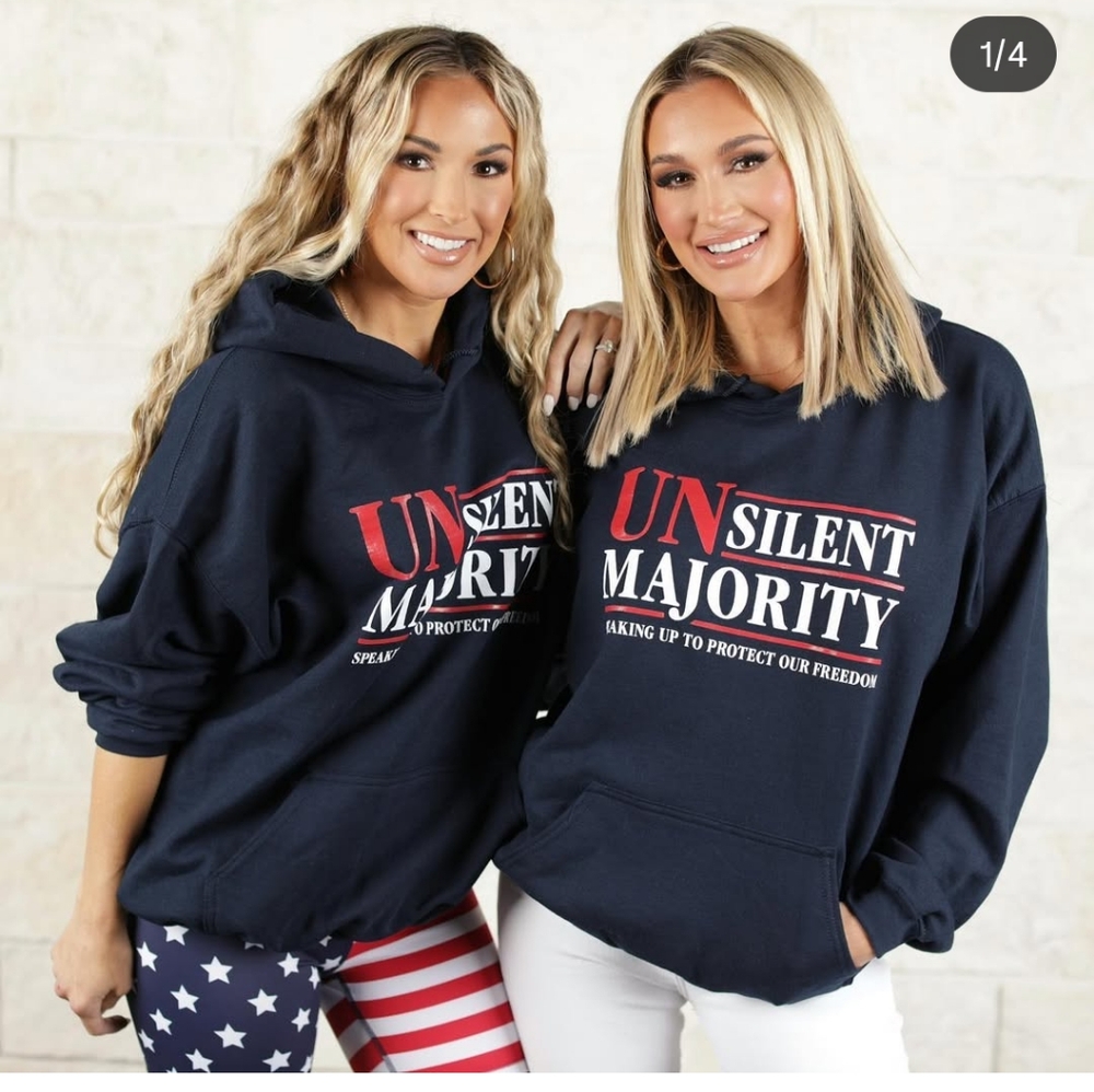 INDEPENDENT TRADING COMPANY "UNSILENT MAJORITY" HOODIE, NAVY L